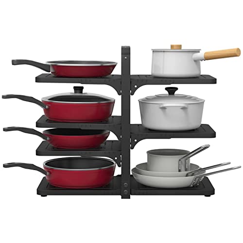 HASTHIP Pot and Pan Metal Holder Organzier with 5 Detachable Storage Shelf DIY Assembly Adjustable Spacing Under Sink Organizer Rack Cabinet Organizer Utility Storage Shelf Rack, 51x22.6x43cm HASTHIP Pot and Pan Metal Holder Organzier with 5 Detachable Storage Shelf DIY Assembly Adjustable Spacing Under Sink Organizer Rack Cabinet Organizer Utility Storage Shelf Rack, 51x22.6x43cm